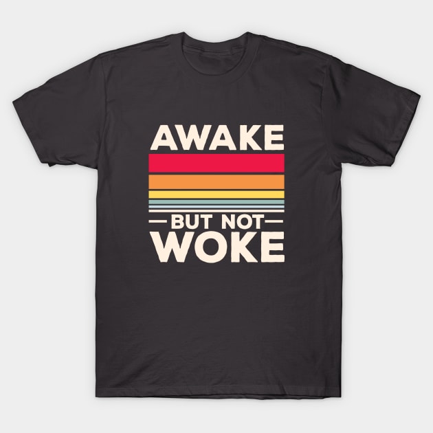 Awake But Not Woke Vintage Colors T-Shirt by DetourShirts